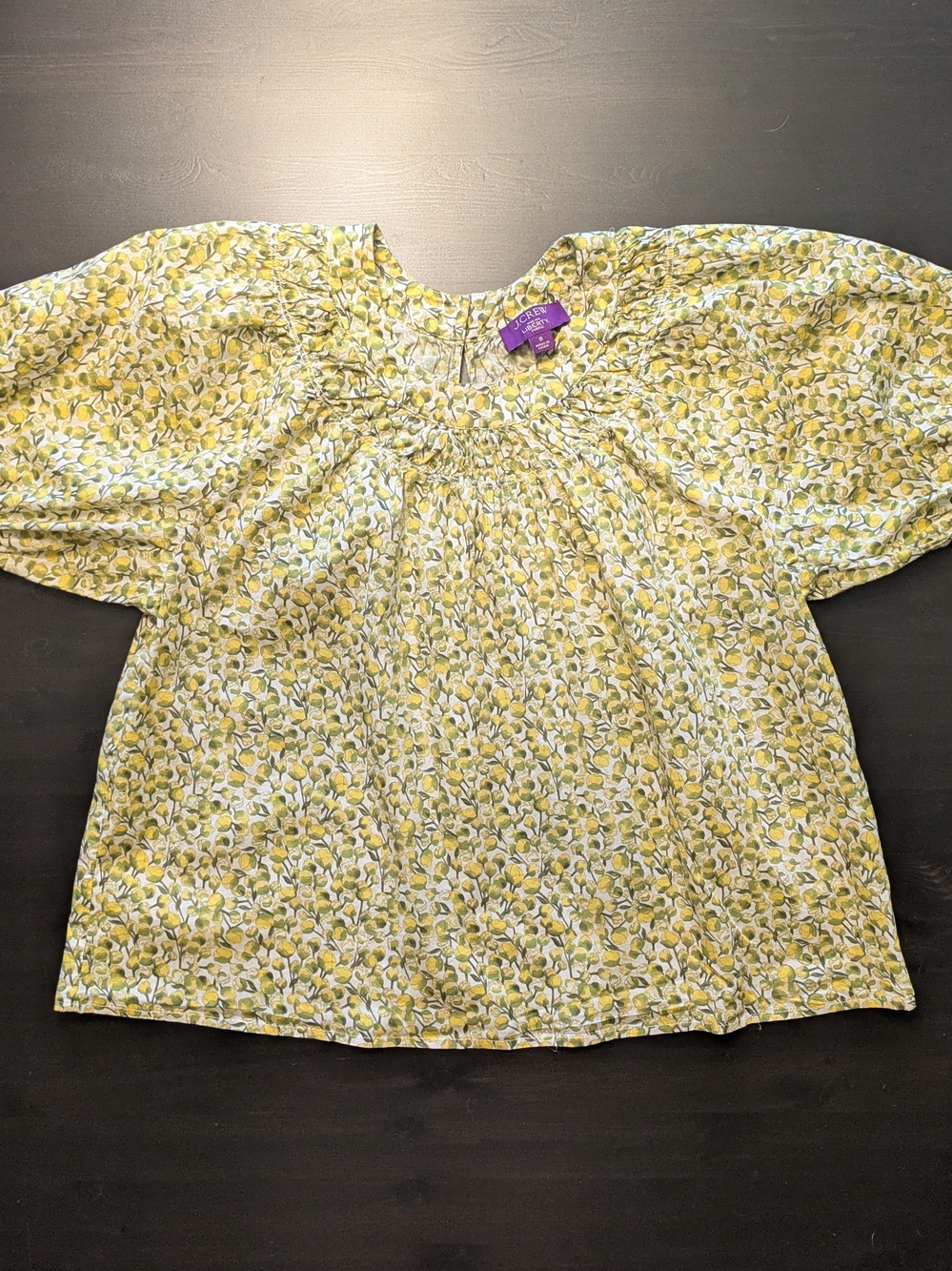 J. Crew Floral Puff-Sleeve Blouse Sz S - Picture 4 of 7